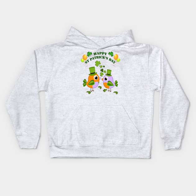 Irish Birdies Kids Hoodie by AmandaRain